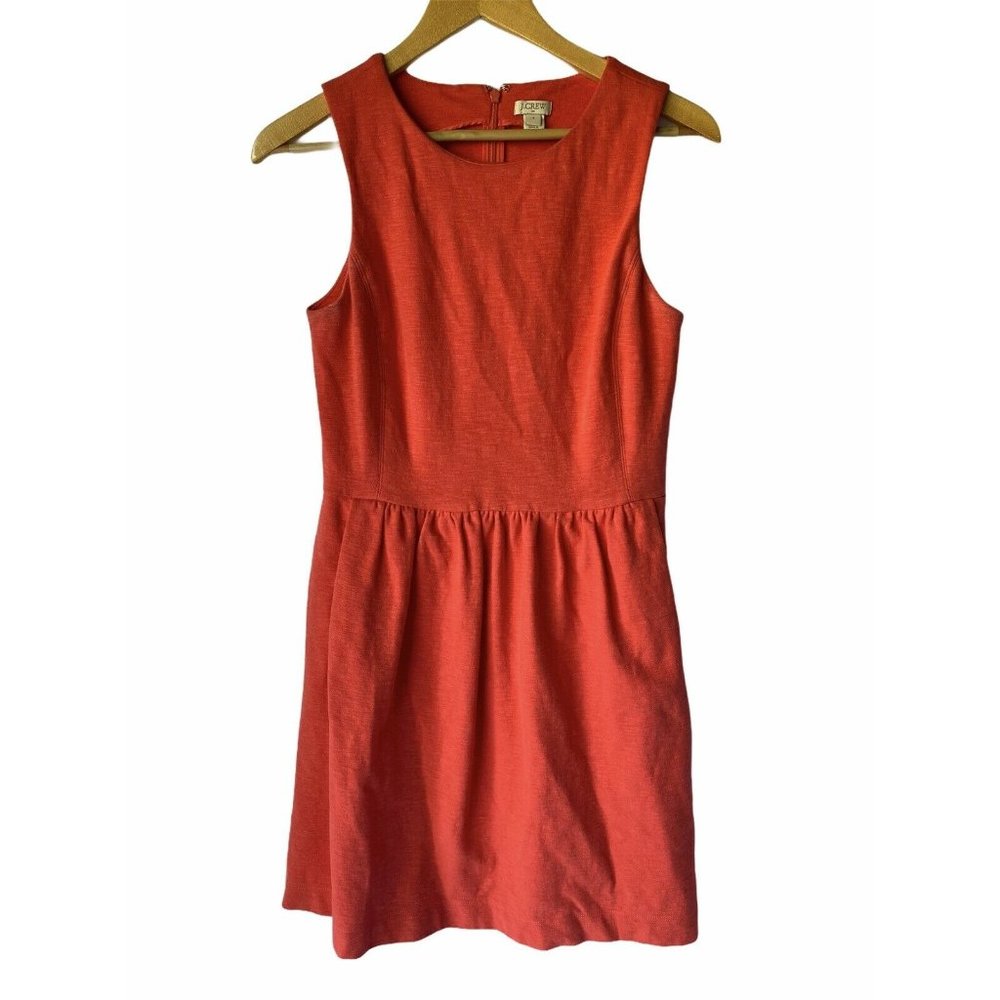 J CREW peach coral Cocktail Dress Mid length Small